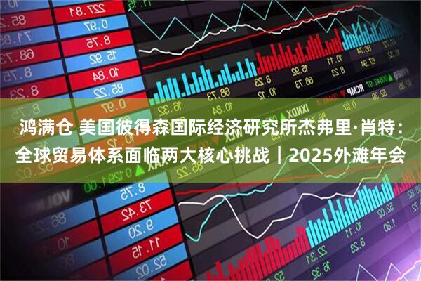 鸿满仓 美国彼得森国际经济研究所杰弗里·肖特：全球贸易体系面临两大核心挑战｜2025外滩年会